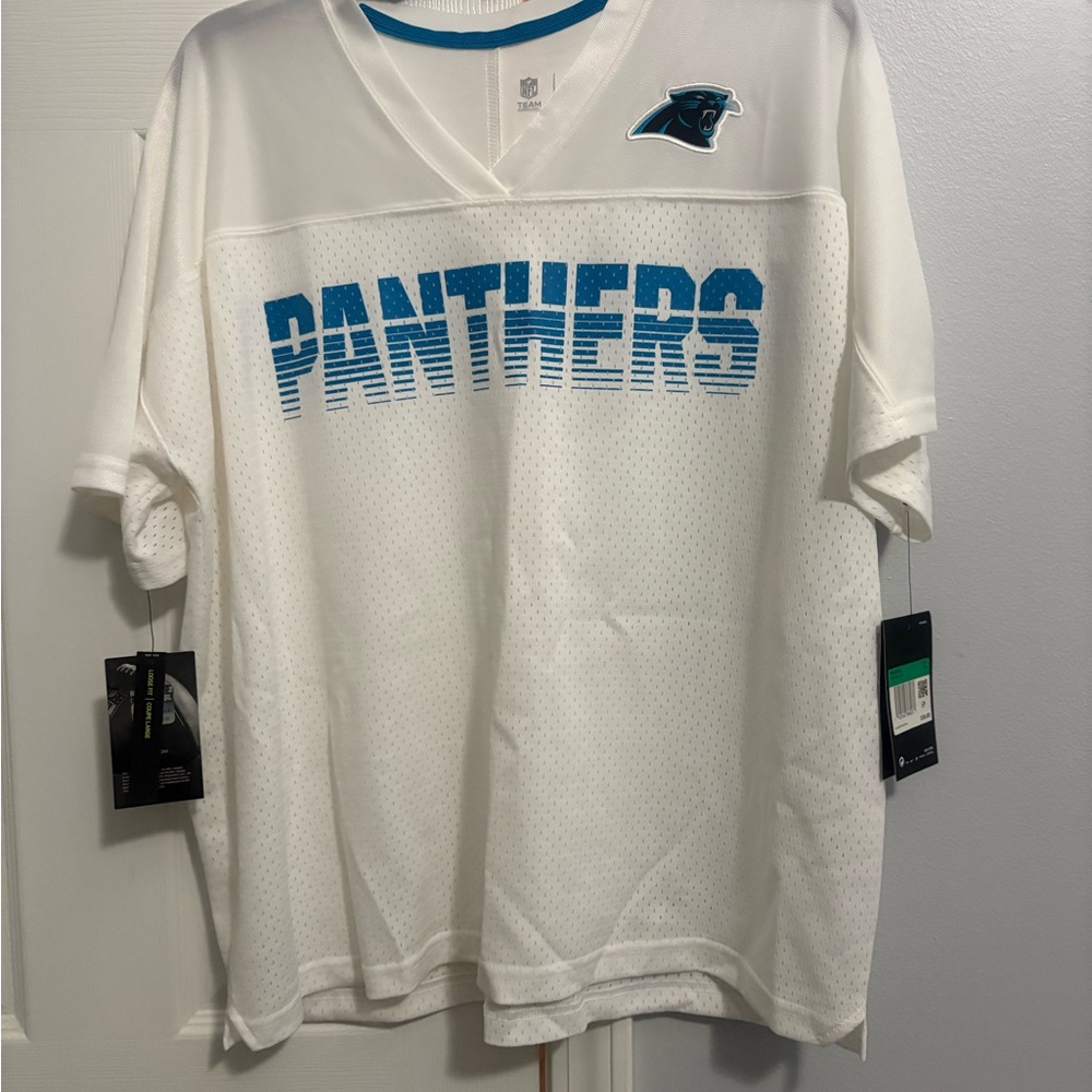 NFL Panthers White and Blue Jersey